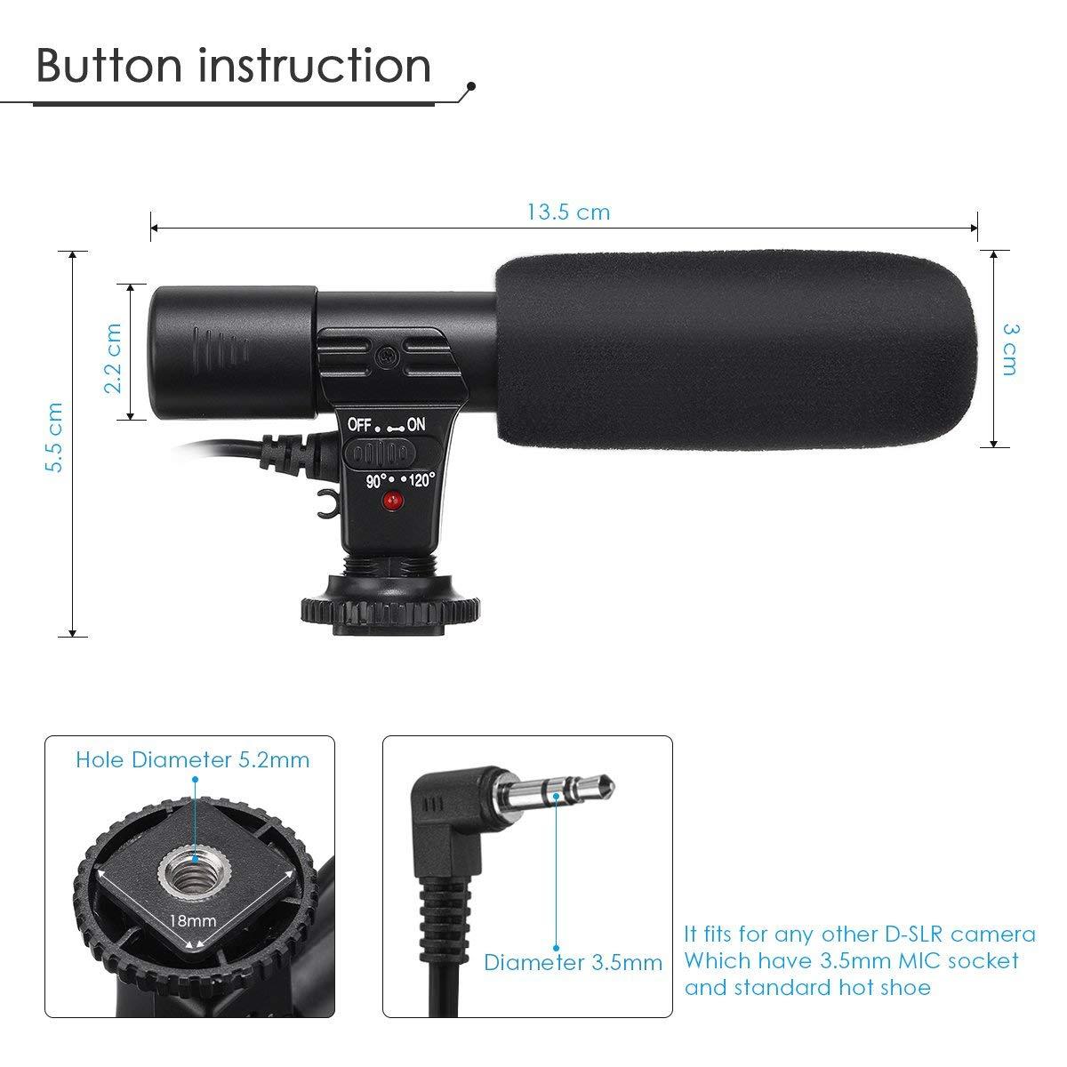 Micro Thu âm cho điện thoại smartphone - máy ảnh DSLR - Mic 01