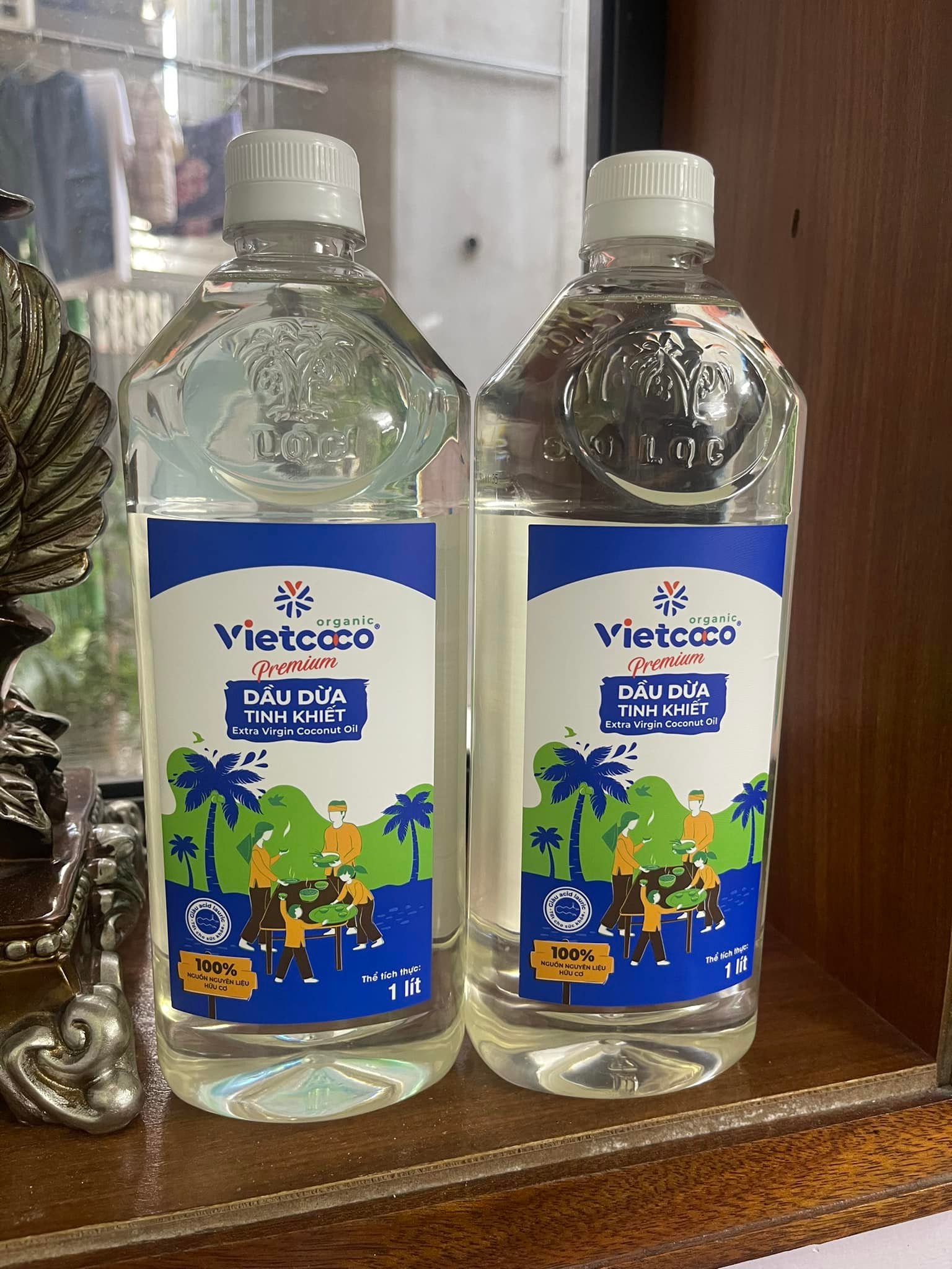 Dầu Dừa Tinh Khiết - Organic VIETCOCO : 1lit - 500ML - 250ML , Massgae body, cho mẹ và bé.., spa