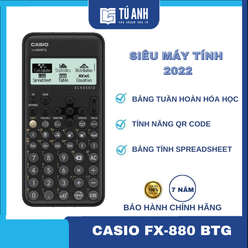 Máy Tính Khoa Học Casio FX-880BTG [ Sản phẩm chính hãng ]