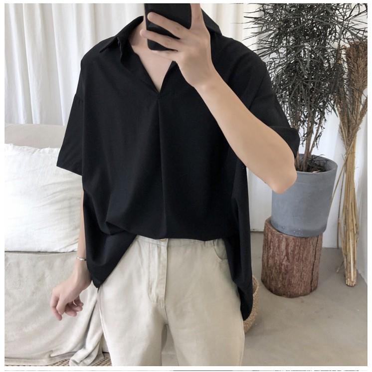 SƠ MI KHÔNG NÚT UNISEX - Gin Store 03