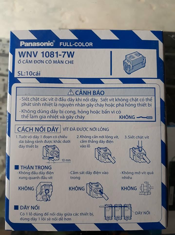 Ổ cắm Panasonic WNV1081-7W(hạt nhỏ/1 cái)