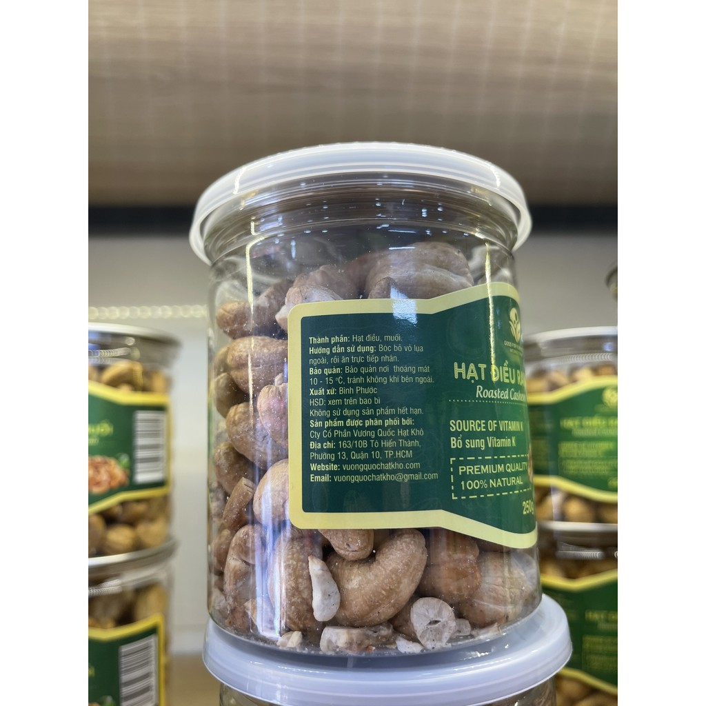 [HCM]Hạt điều tách vỏ rang muối bịch - 500g