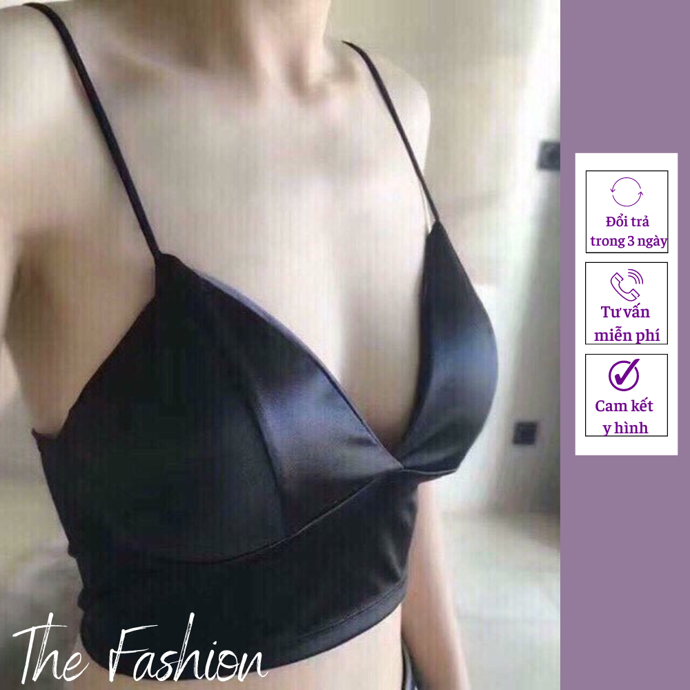 Áo Bra Lụa Phi Bóng 8 Nấc Cài Siêu Hot