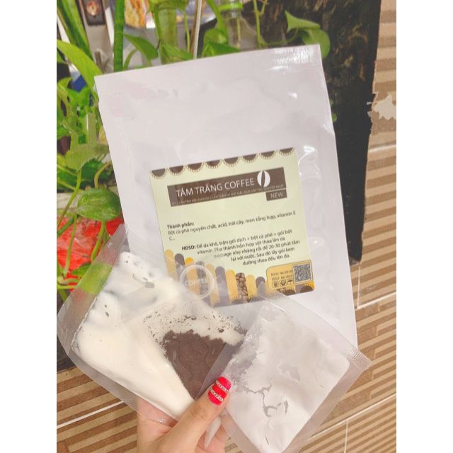 (giá sỉ) Tắm trắng cafe 4in1, tắm là trắng
