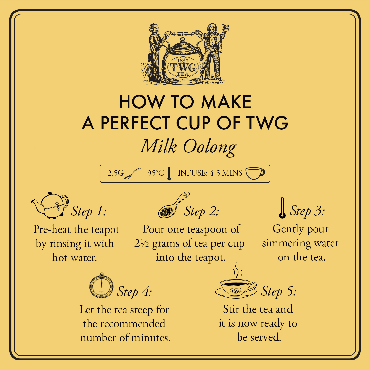 Trà TWG Tea - Milk Oolong (2.5g x 15 túi lọc) | Trà Oolong
