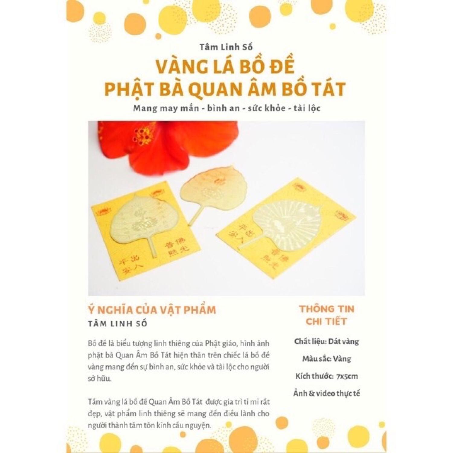 Lá bồ đề mạ vàng may mắn bình an