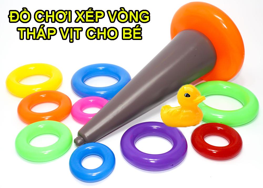 Đồ Chơi Tháp Vịt Xếp Chồng Vòng Tròn Cho Bé