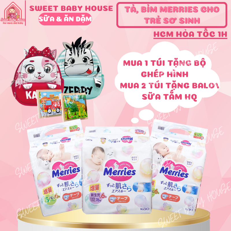 Tã Bỉm Dán/Quần Merries Hàng Nội Địa Nhật