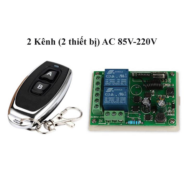 Công tắc điều khiển từ xa 2 cổng AC 85V đến 220V công suất 10A, đảo chiều động cơ, mô tơ