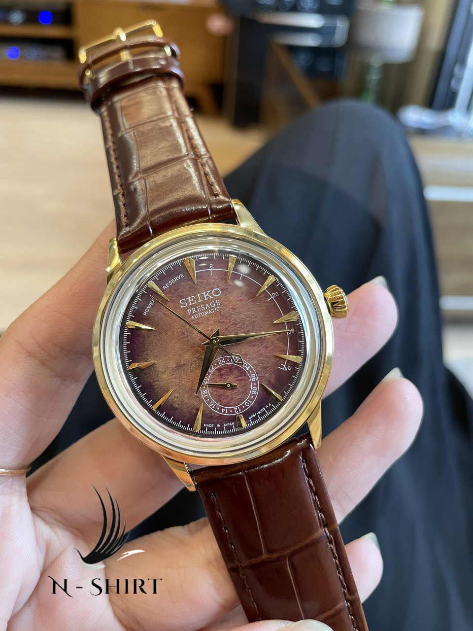 Đồng Hồ Nam Seiko Kim Rốn, Mặt Kính Cong/ Đồng Hồ Nam Seiko Dây Da.