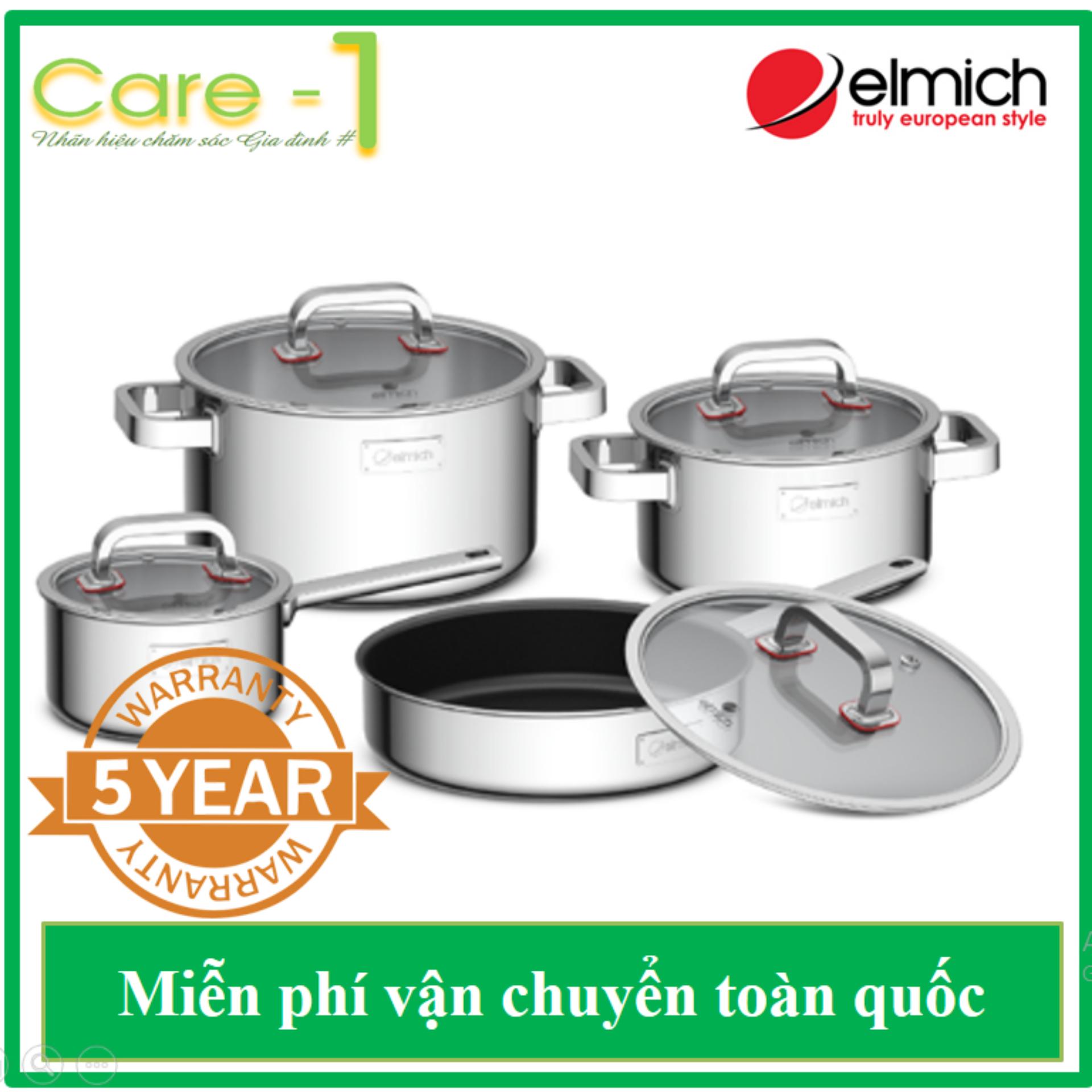 Bộ Nồi Chảo ELMICH DIAMOND Cao Cấp EL-3329 Bảo Hành 10 Năm