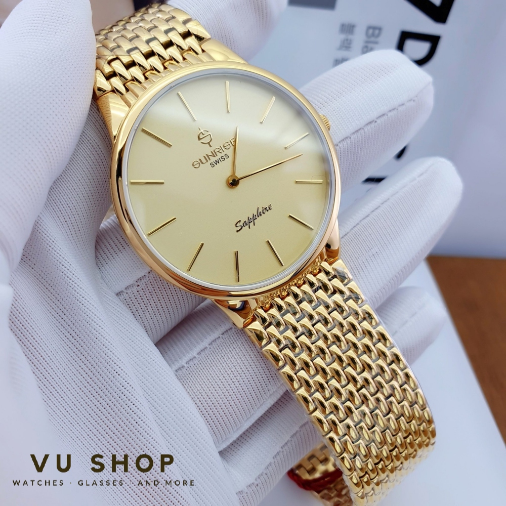 Đồng hồ đôi SUNRISE DM738SWD Siêu mỏng Chính hãng