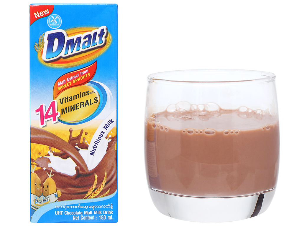 [HCM]Bộ 2 Lốc Thức Uống Sữa Cacao Lúa Mạch DMALT (180ml x 8 Hộp)