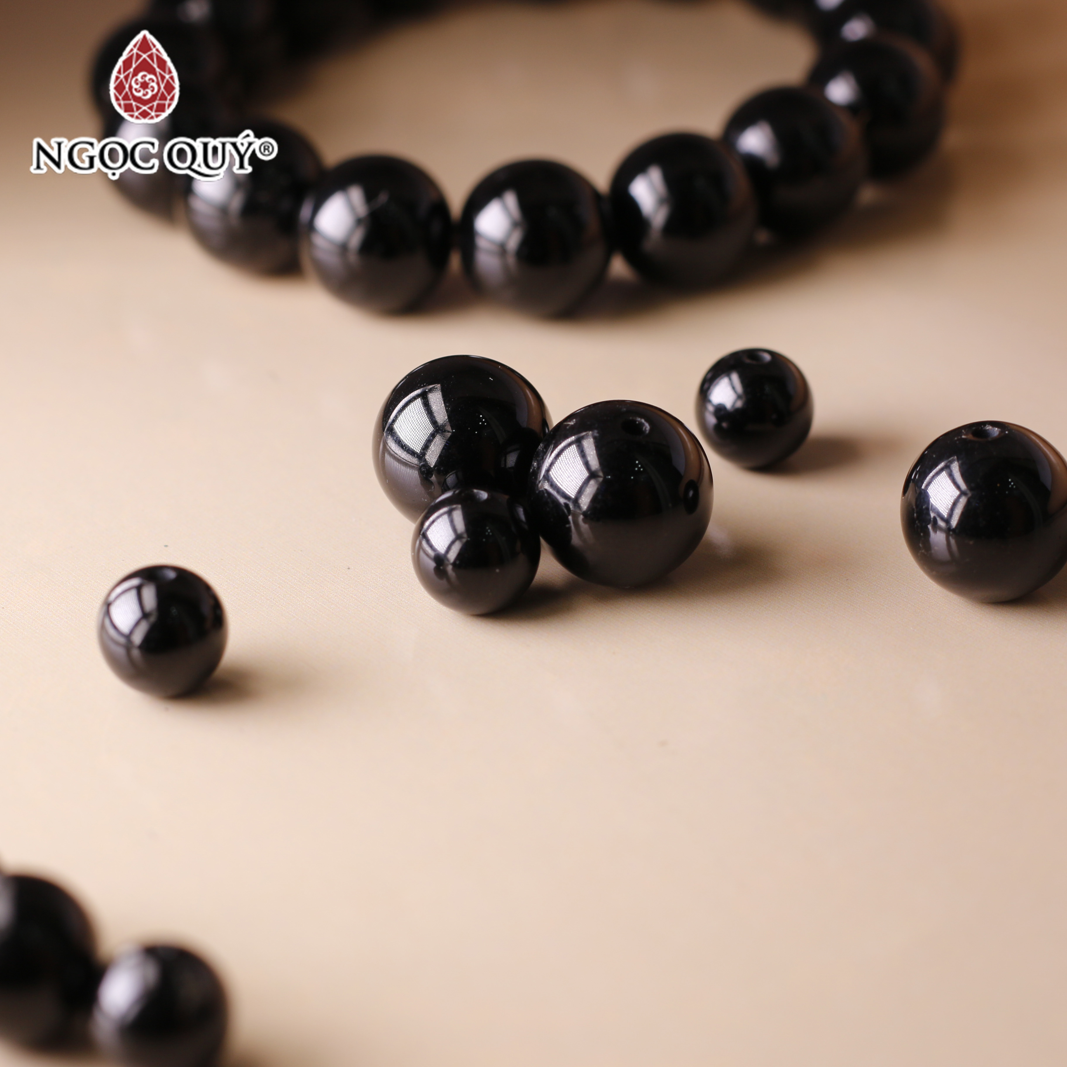 Hạt lẻ đá Obsidian - Ngọc Quý