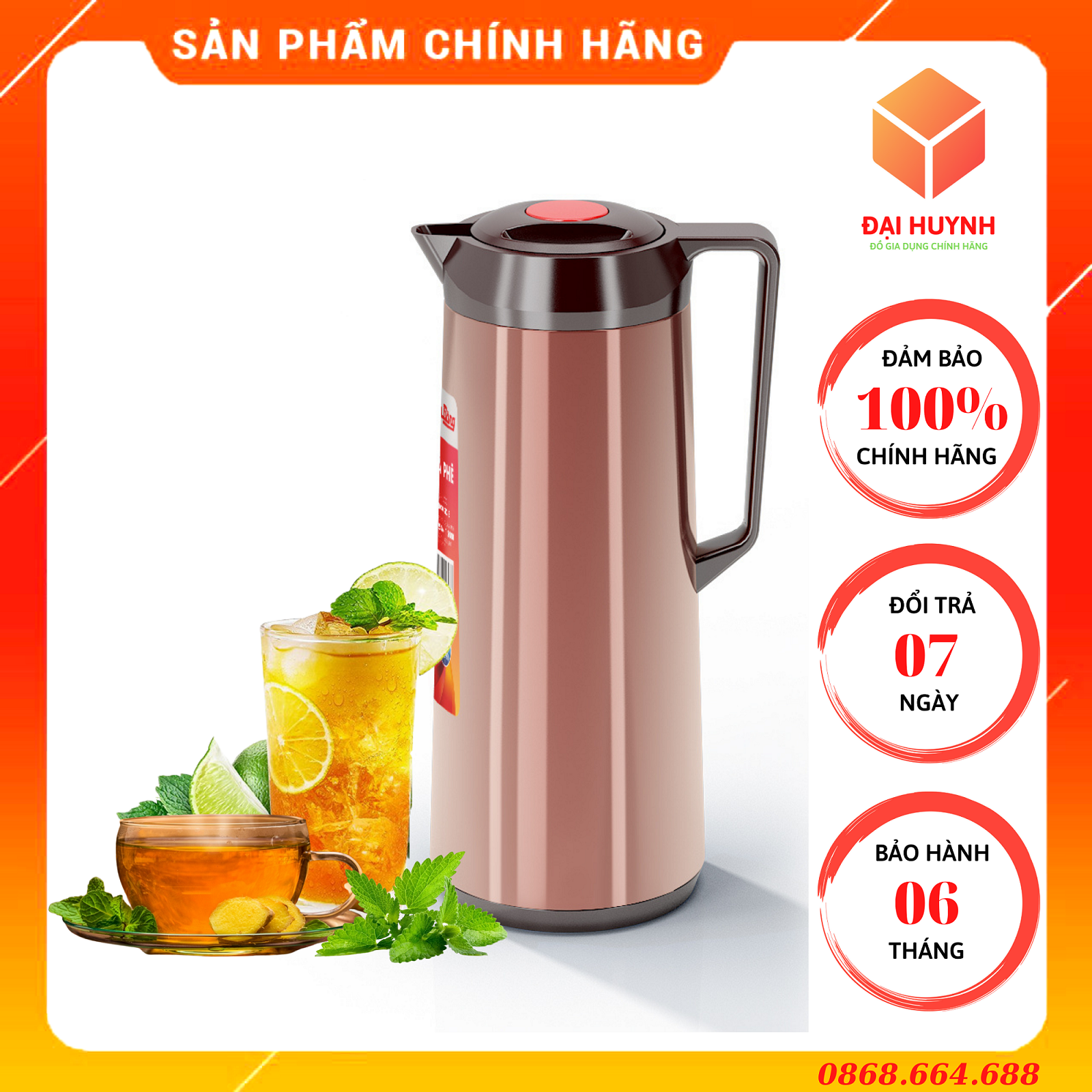 Bình Đựng Nước, Bình Trà, Bình Cafe Cao Cấp 1000ml  RD 1040 ST3.E Rạng Đông