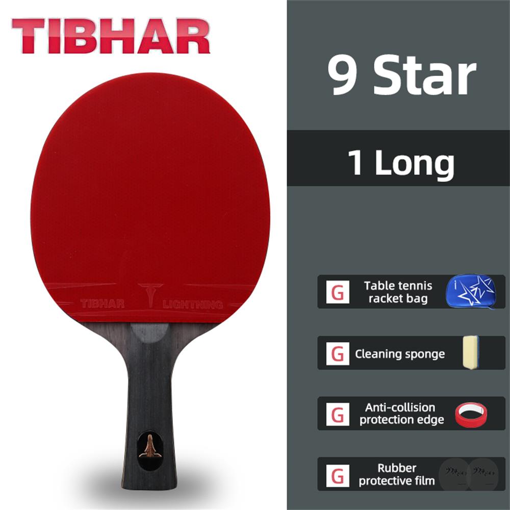TIBHAR Table Tennis Rackets Long Handle Carbon Pimples In Ping Pong