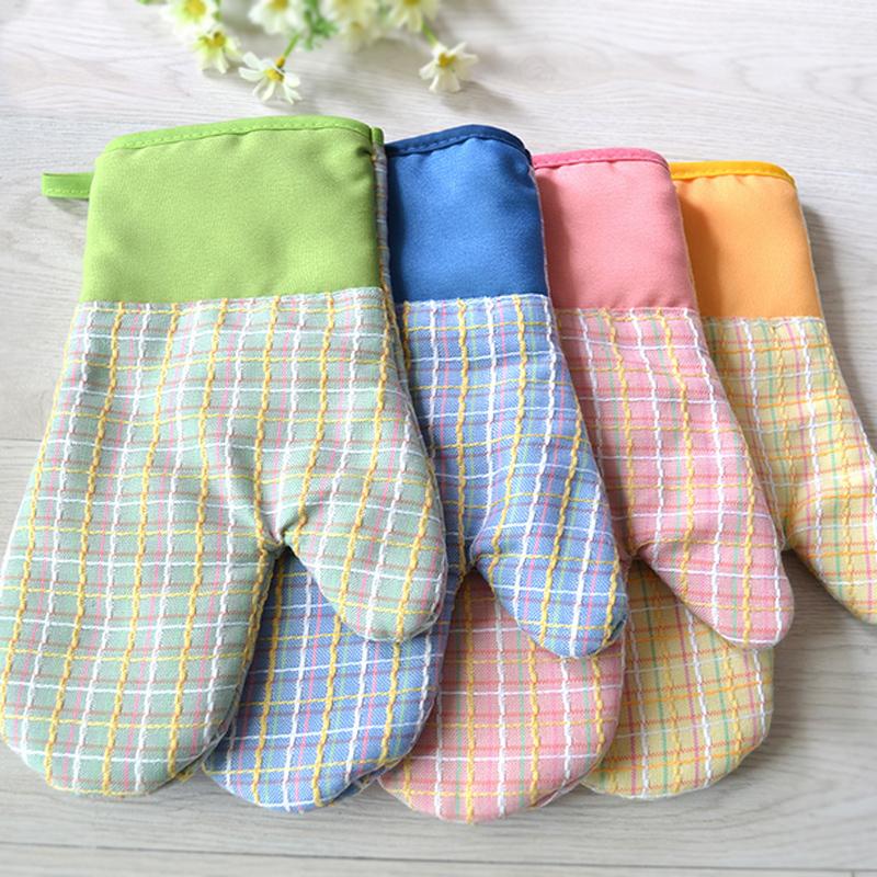 Thêu Hoa Ô Nhỏ Lò Vi Sóng Lò Nướng, Cách Nhiệt, Găng Tay Dày Cách Nhiệt Chống Nóng 100% Cotton Găng Tay