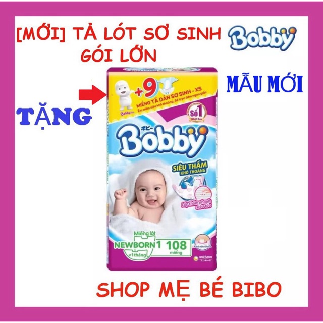 Miếng lót sơ sinh Bobby Newborn 1-108 miếng