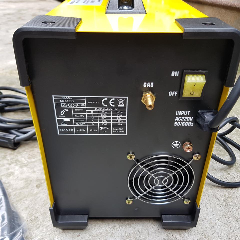 Máy hàn Mig mini 250A không dùng khí (tặng cuộn dây lõi thuốc)