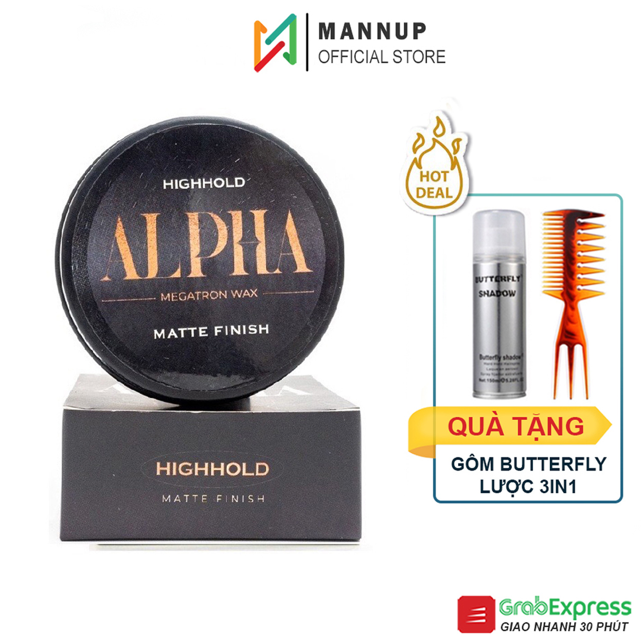 [HCM] Sáp Vuốt Tóc Alpha Clay Wax 56g
