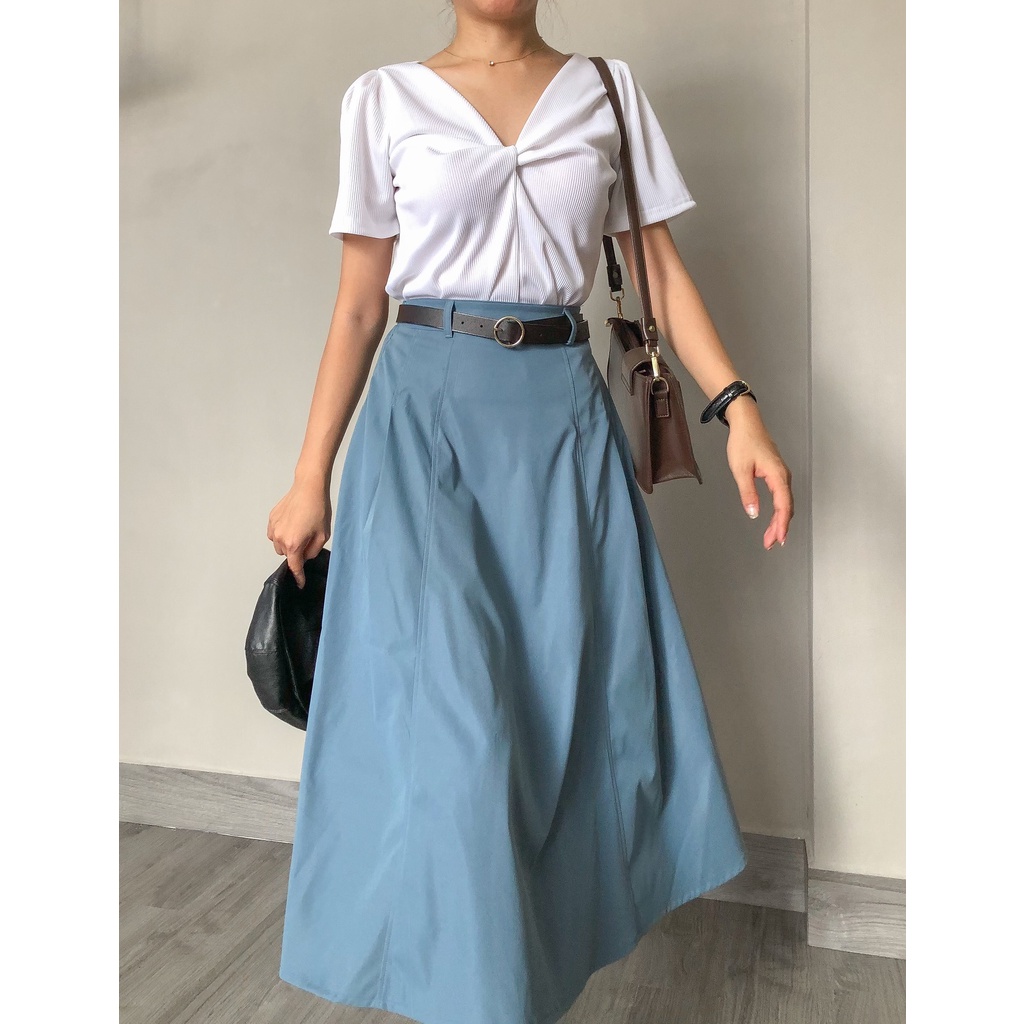 Chân Váy Dáng Dài Xếp Ly-Lemme