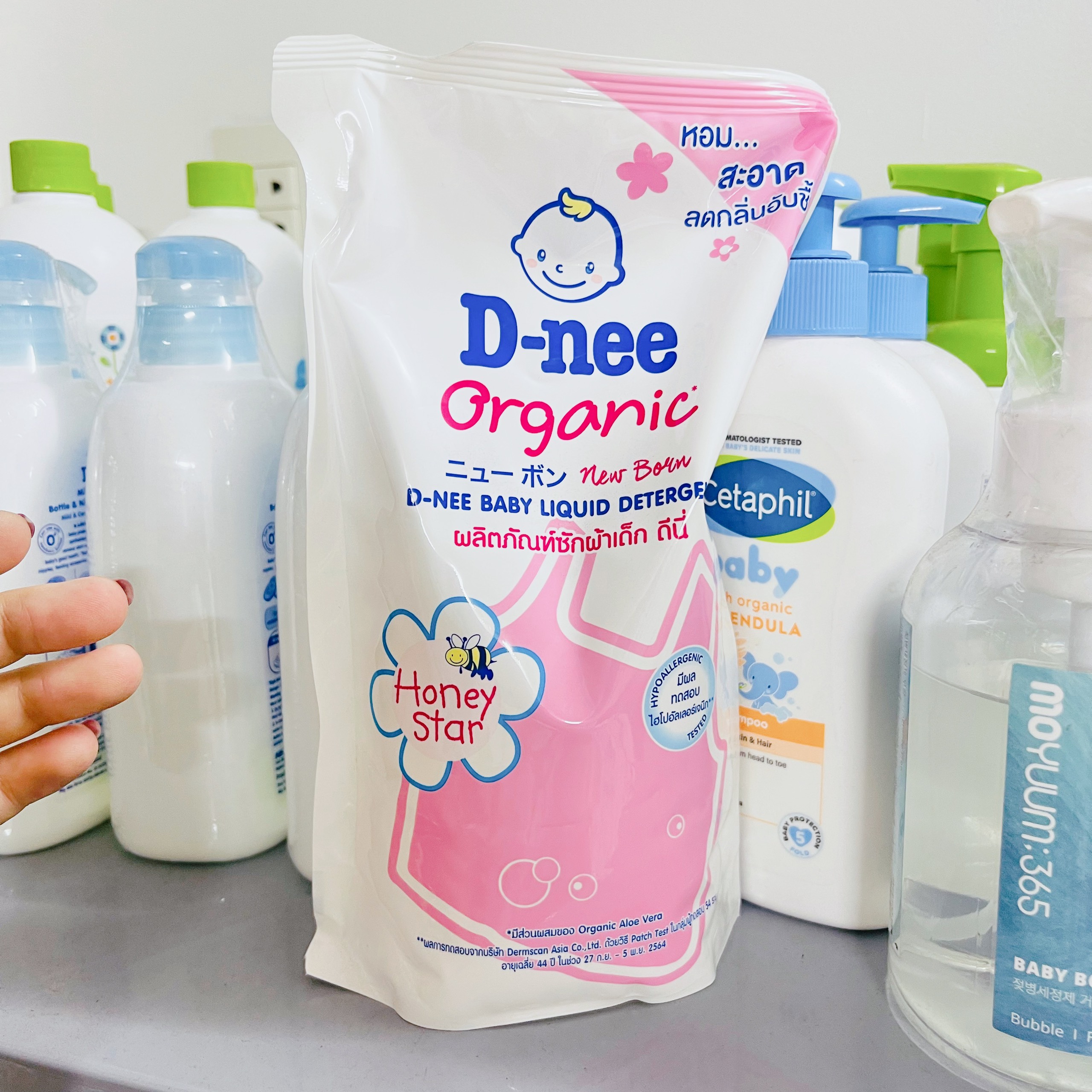 Túi nước giặt Dnee 600ml tem Đại Thịnh - Nước rửa bình sữa Dnee dạng túi 550ml tem Đại Thịnh