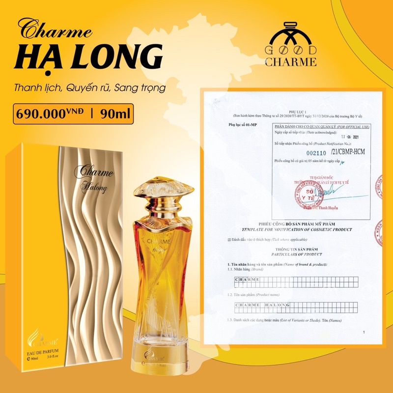 Nước Hoa Tỉnh Thành HALONG 90ml goodcharmee