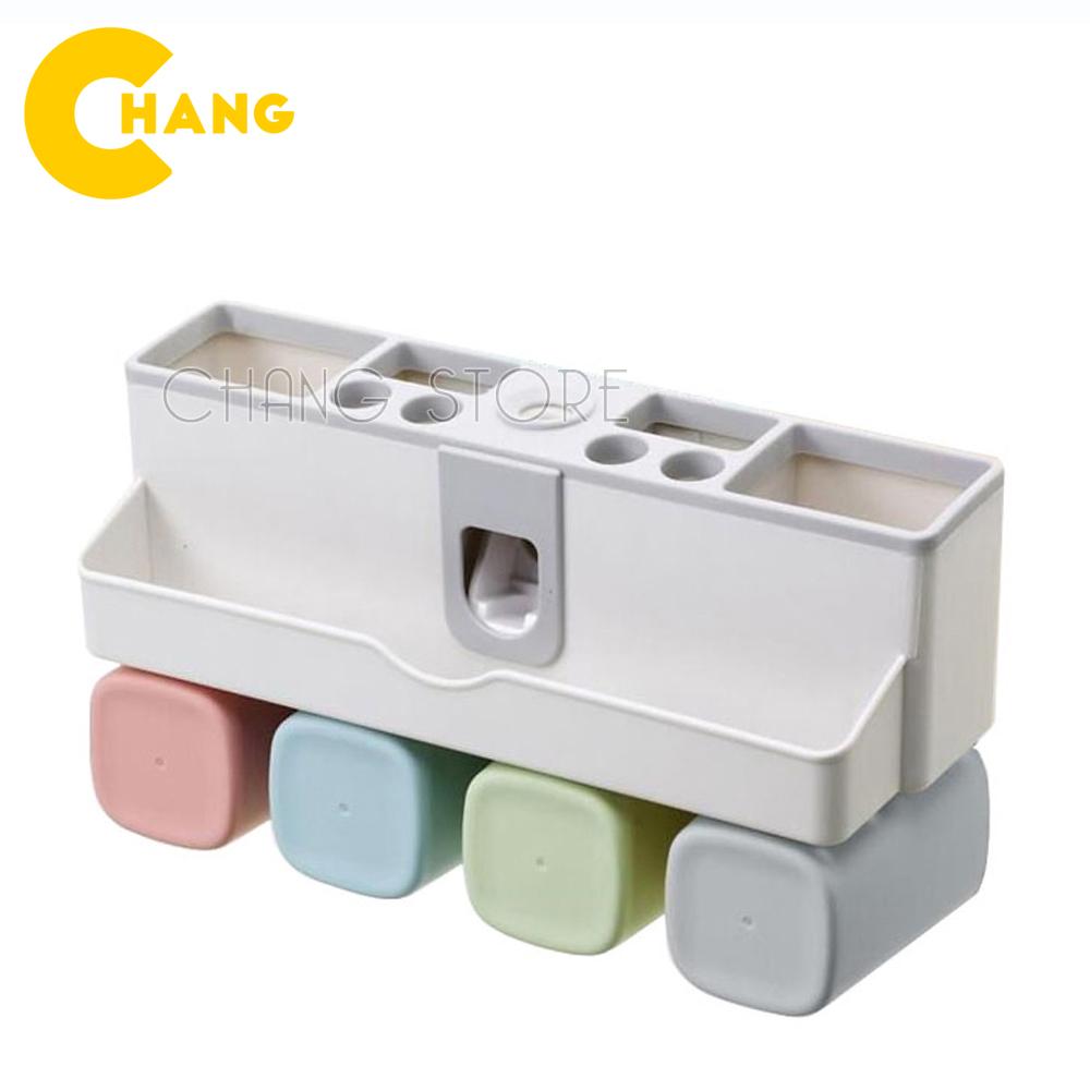 Bộ Nhả Kem Đánh Răng Tự Động Lúa Mạch 3 Cốc và 4 Cốc