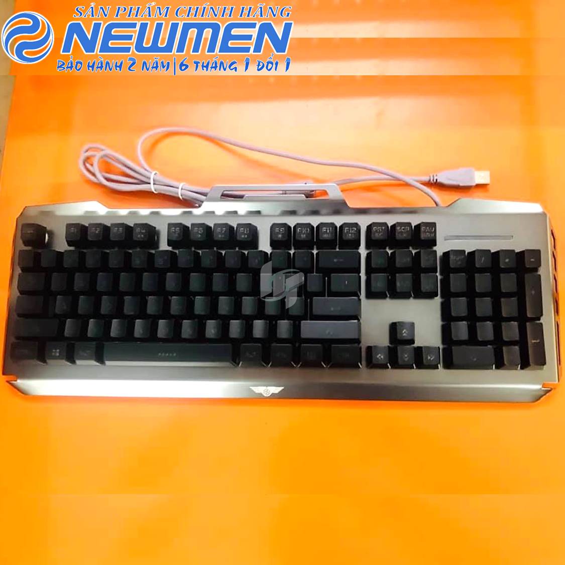 Keyboard newmen gm619 usb . bàn phím giả cơ newmen gm619 - bản nâng cấp newmen gm816 - xám đen led 7 màu chống nước. hàng chính hãng. bảo hành tại shop. pđvv