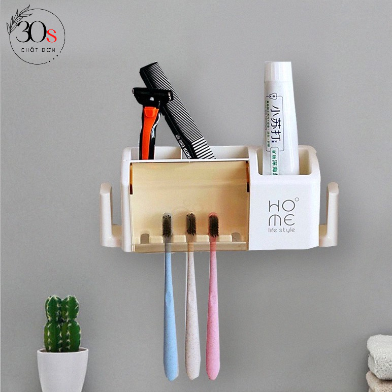 Kệ để Bàn Chải, Kem Đánh Răng Dán Tường -E2