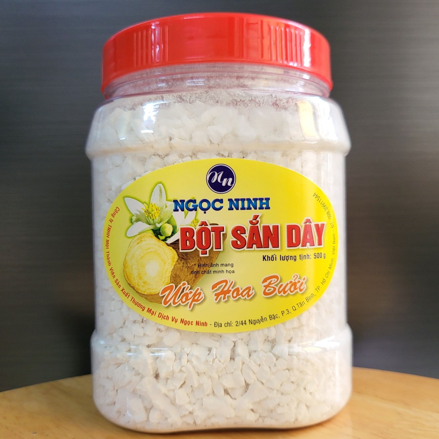 Hộp 500g - bột sắn dây ướp hoa bưởi ngọc ninh / kudzu powder with grapefruit flower flavor