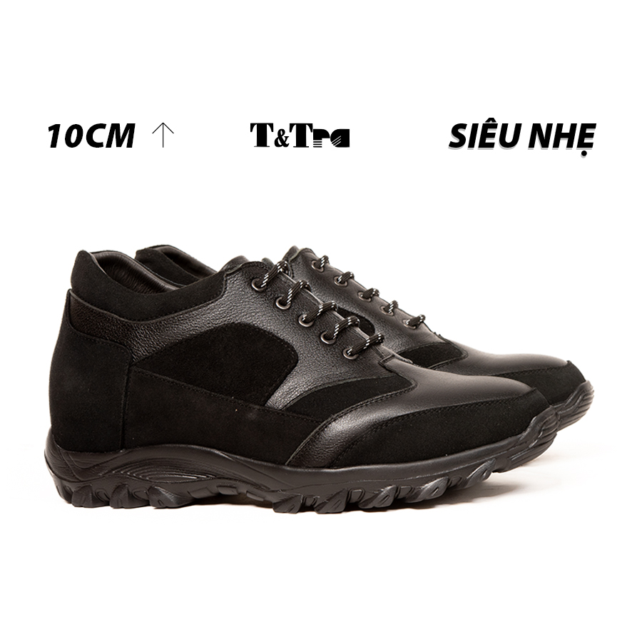 [8CM] Giày Cao Nam T&Tra T34 Đen - Nhẹ Hơn và Ít Dốc Hơn