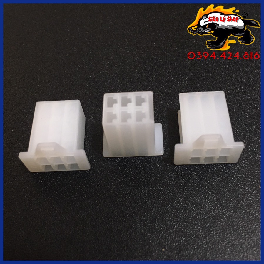 [Set 10cái] Giắc nhựa 6P-2.8 - Đầu đực