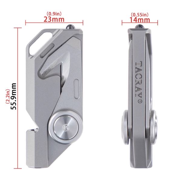 Còi đa năng EDC Tacray titanium