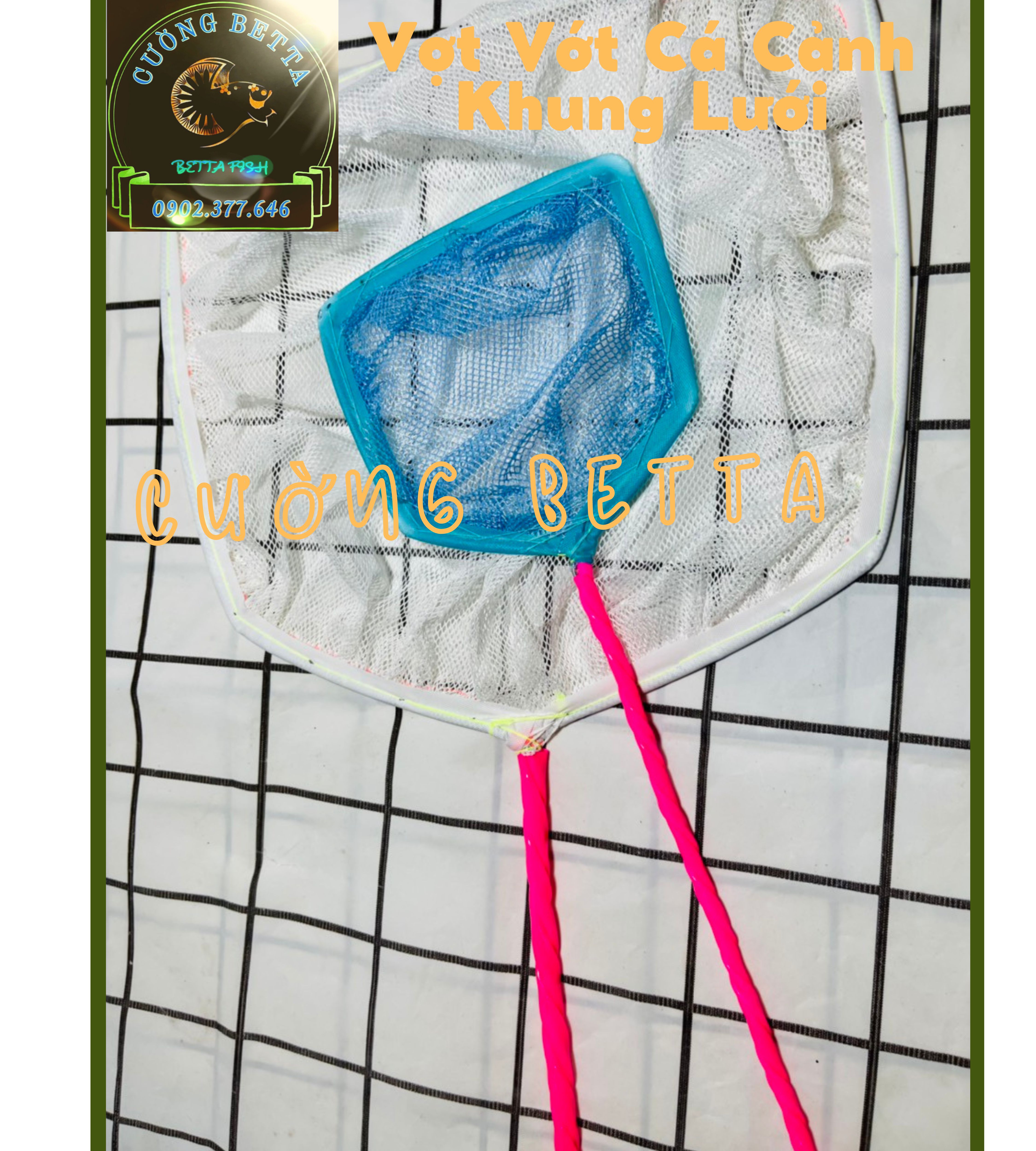 Vợt Vớt Cá Cảnh Khung Lưới