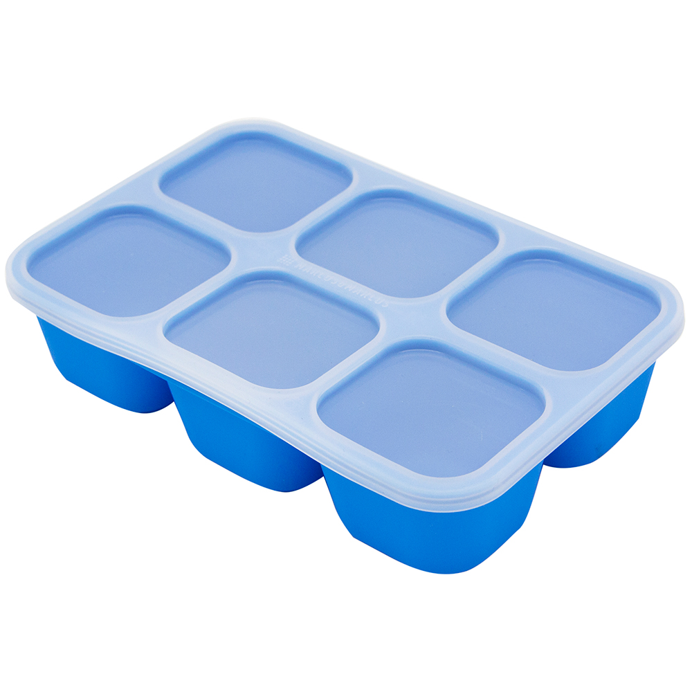 Khay silicon trữ đông đồ ăn dặm cho bé Marcus & Marcus - Lucas (60ml x 6 ngăn)