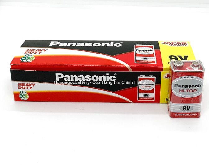 Pin vuông 9V Panasonic (10 viên) hàng chính hãng.