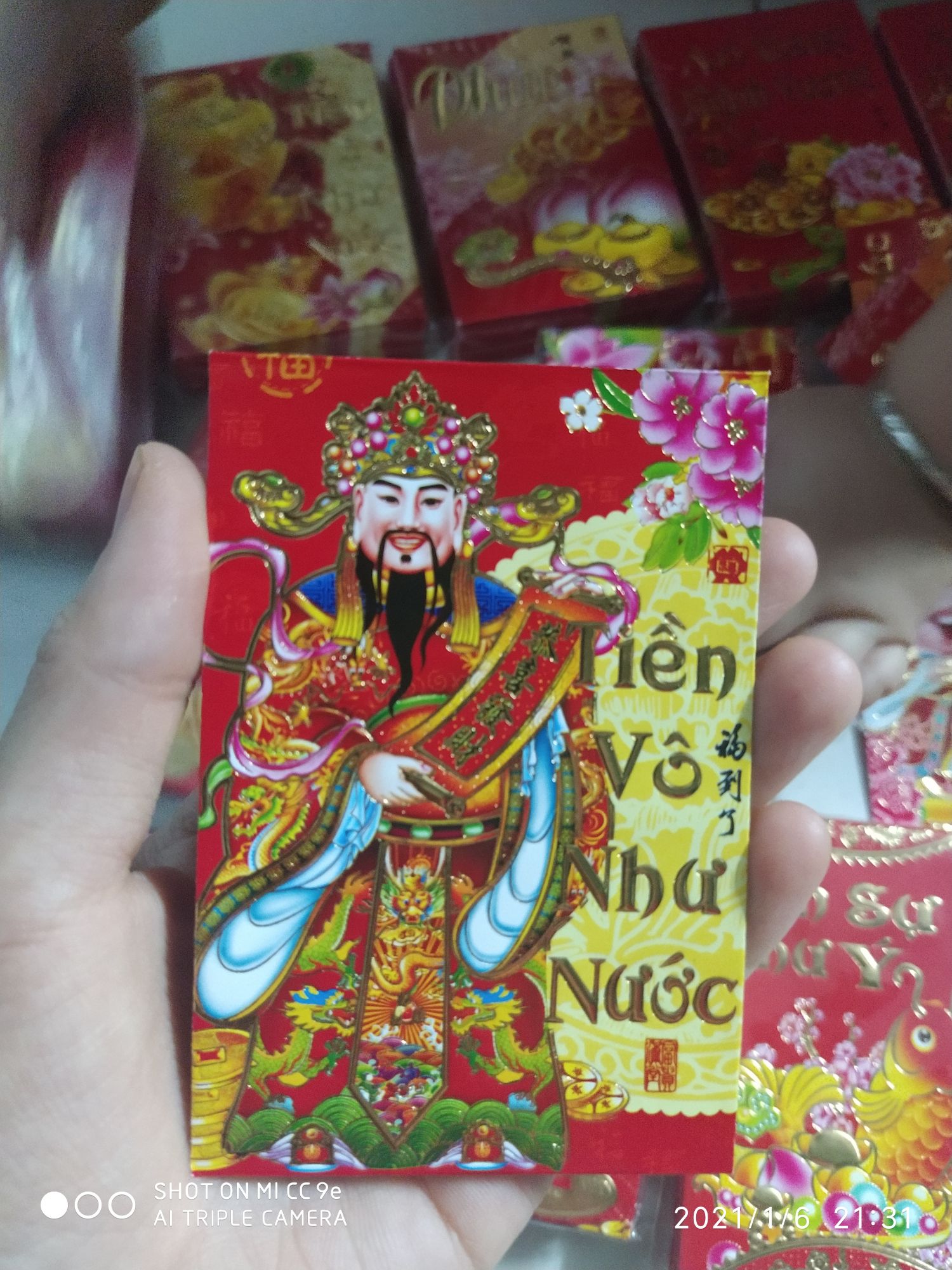 [HCM]COMBO 2000 BAO LÌ XÌ NHỎ NHŨ VÀNG KT 6.5X9.5CM