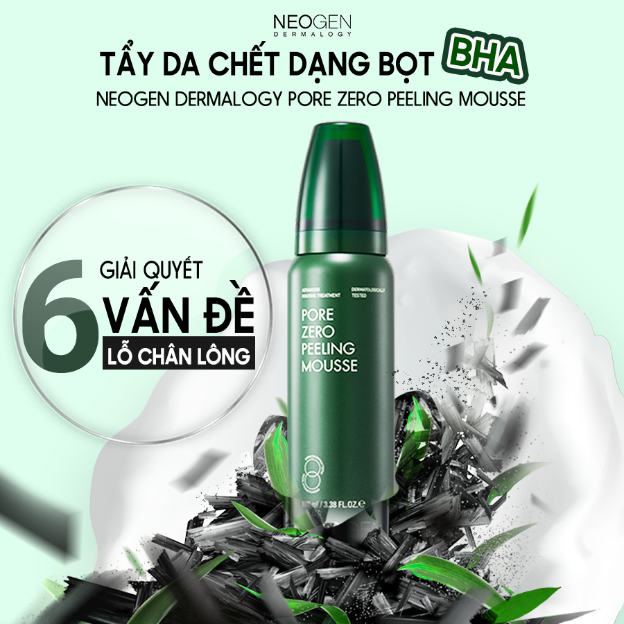 Tẩy tế bào chết dạng bọt BHA Neogen Dermalogy Pore Zero Peeling Mousse 100ml