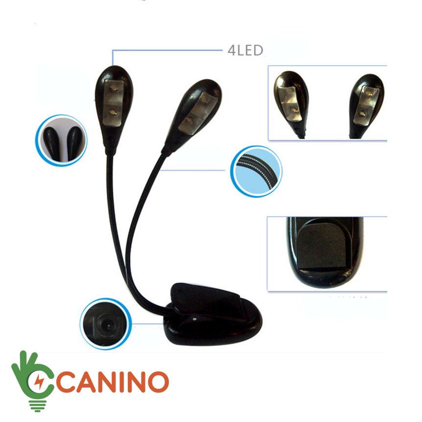Đèn đọc sách mini đa năng V1 2 râu