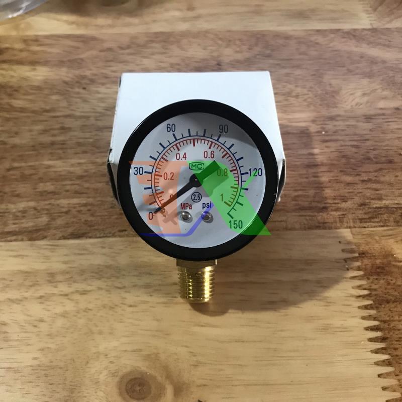 Đồng hồ đo áp suất nước, khí nén, áp kế, van đo áp suất Y50 (1~12 kg / cm2)
