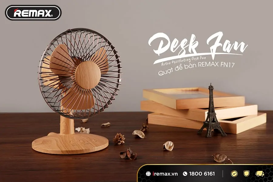 Quạt vân gỗ Remax Life FN17 - Wood grain