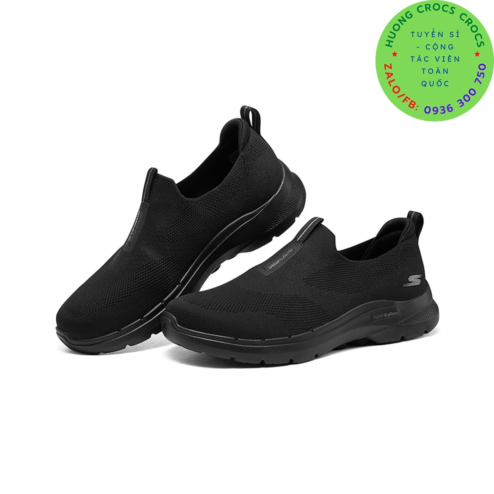 GIÀY THỂ THAO SKECHERS GOWALK 6 MÀU ĐEN ĐẾ ĐEN