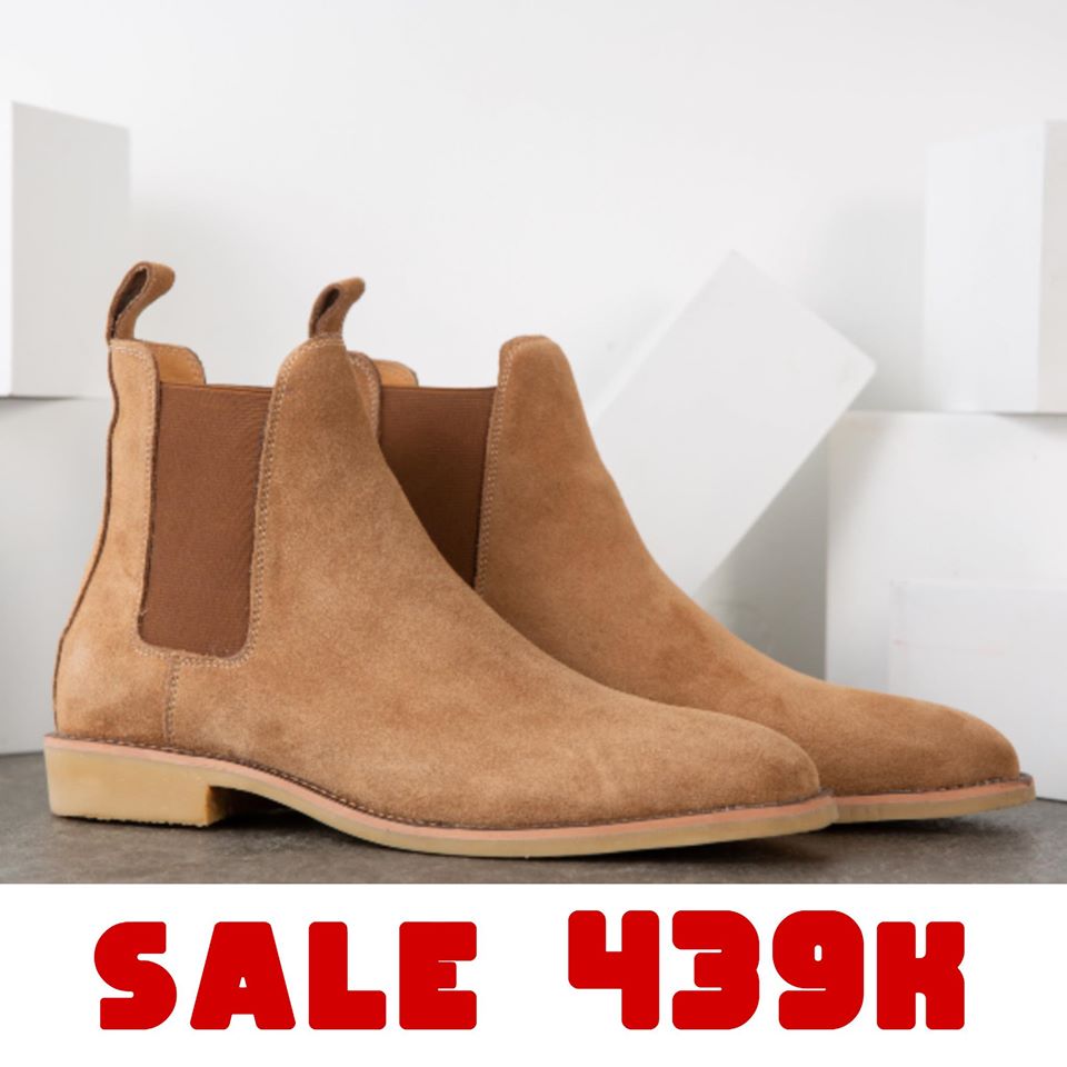 Giày Chelsea boots Da Lộn Cao Cấp Đế Cao Su Êm Cực Bền Made in VIETNAM - BẢO HÀNH 12 THÁNG