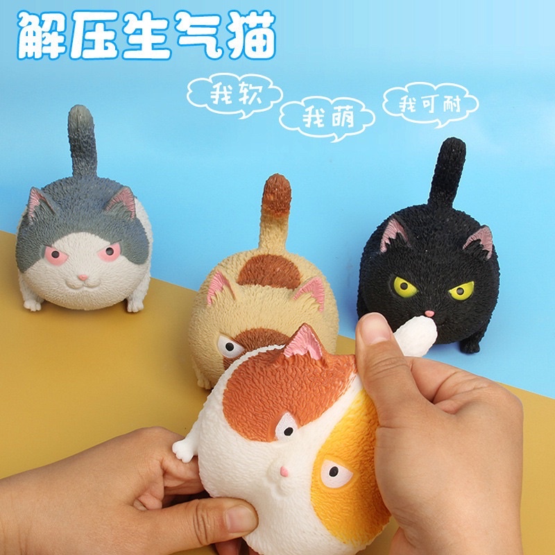 😹Mèo bóp xả stress cute phô mai que