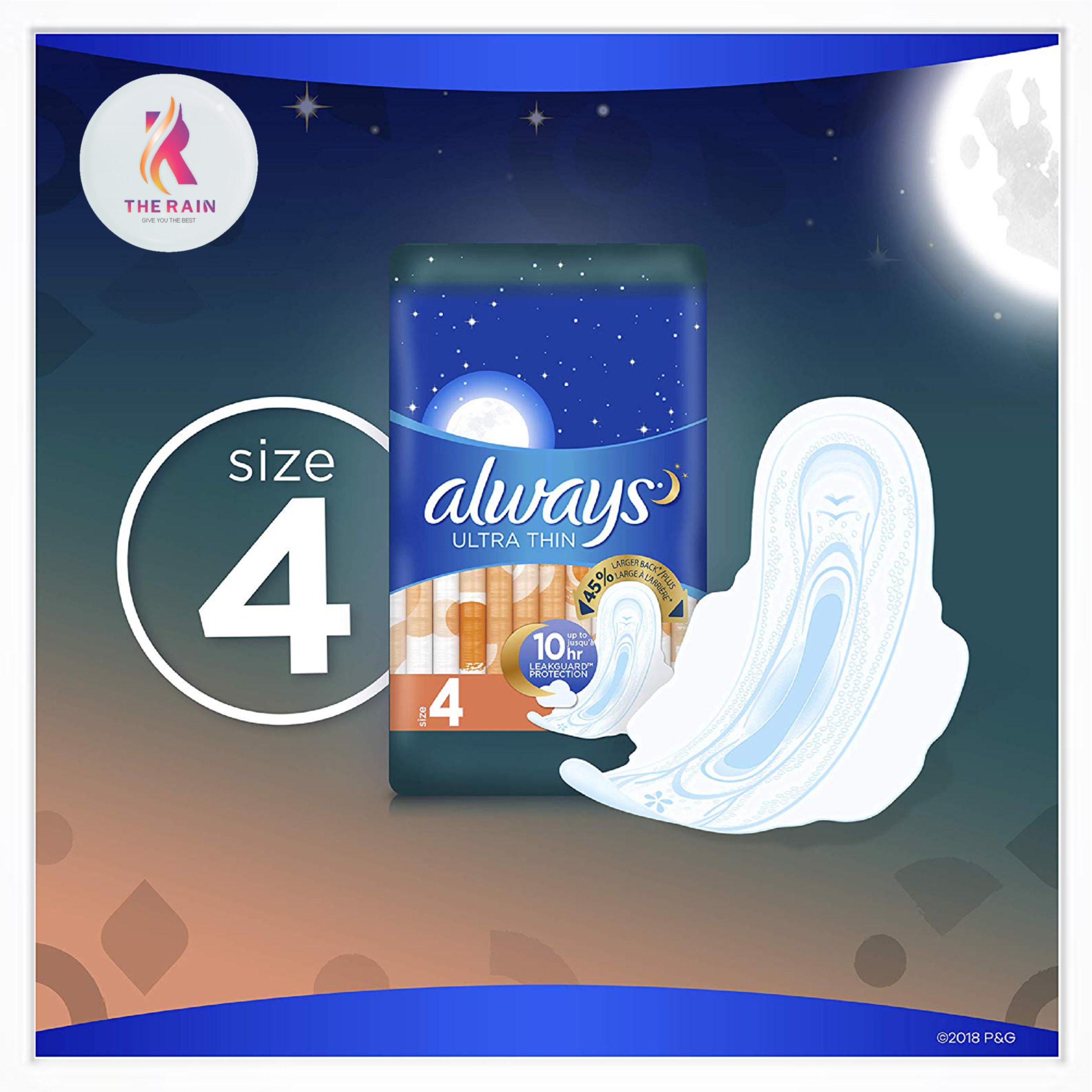 Băng Vệ Sinh Ban Đêm Always Ultra Thin Size 4 Overnight 38 Miếng