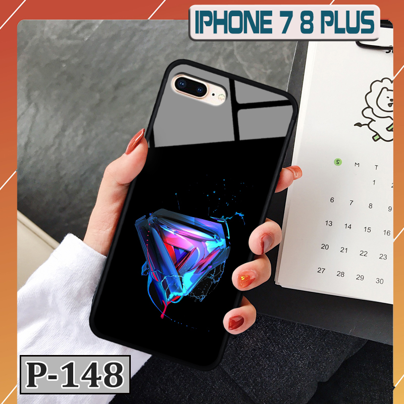 Ốp điện thoại IPHONE 8 PLUS - lưng kính in hình 3D