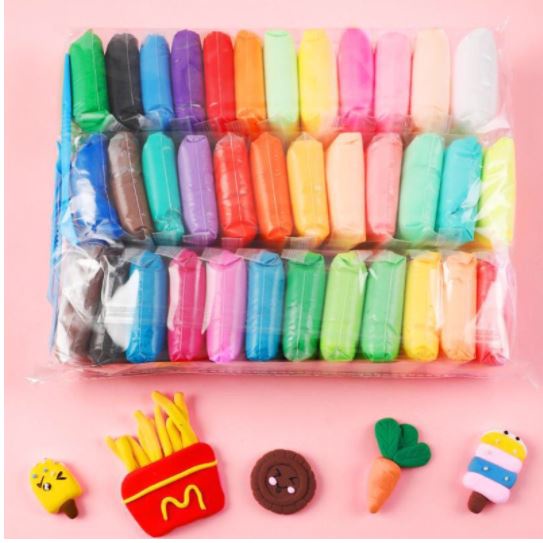 Combo 12 gói đất nặn size lớn đất sét nhật Soft Clay tự khô, Nguyên liệu làm butter slime