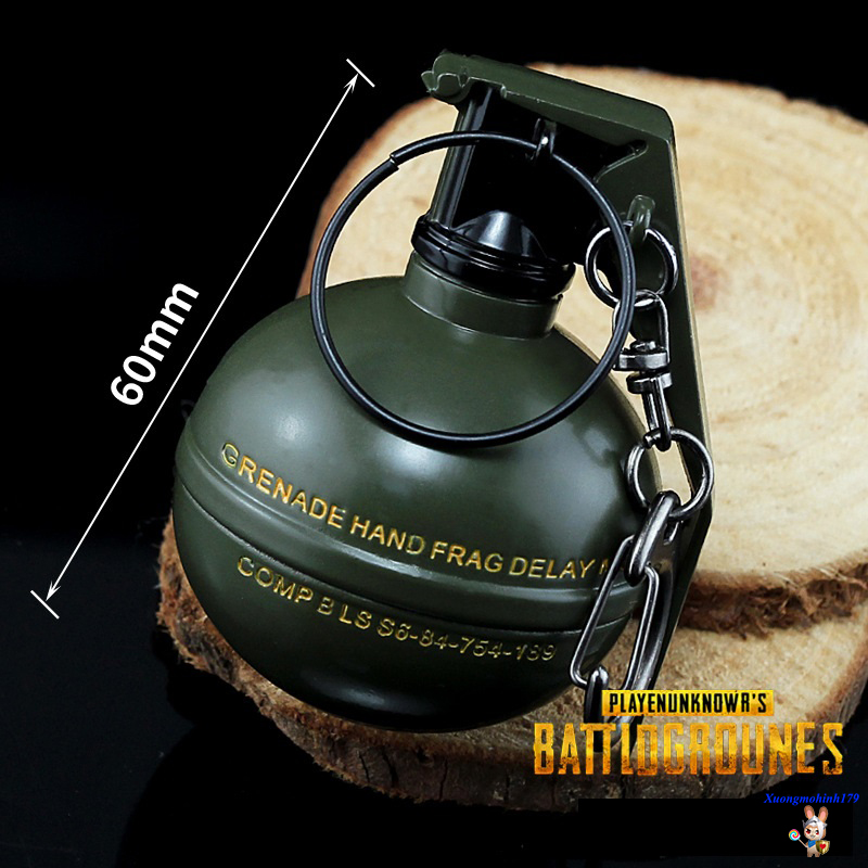Mô hình móc khóa lựu đạn Frag Grenade PUBG Đột Kích Crossfire