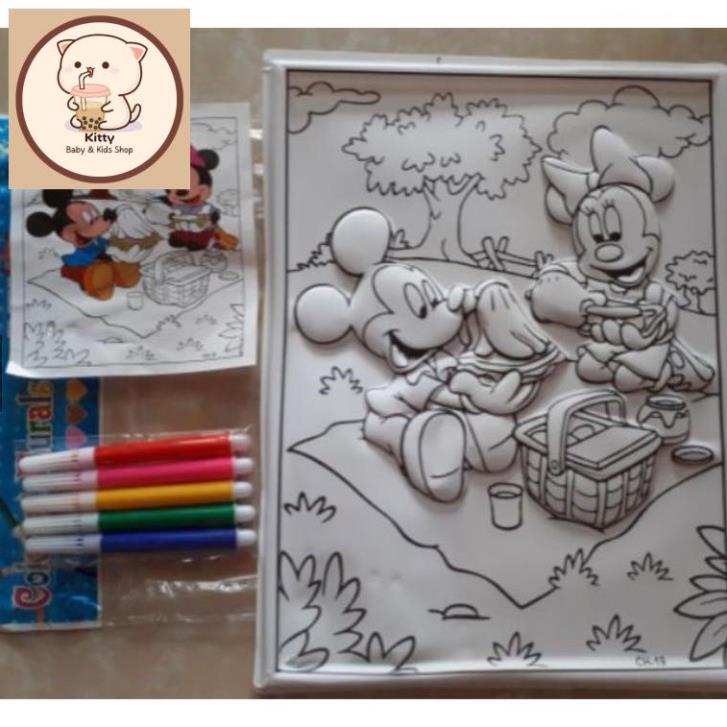 Tranh nhựa 3D tô màu cho bé